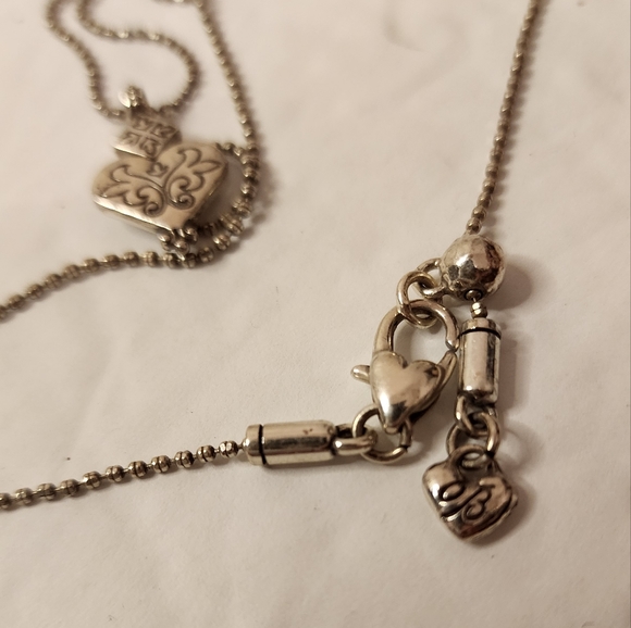 Brighton Heart Pendant Amulet Crystal Accents Necklace - Picture 5 of 5